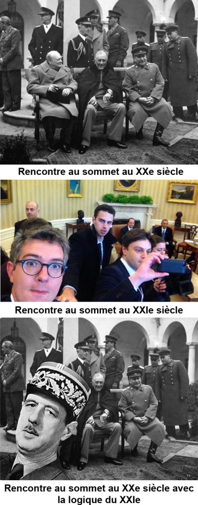 On notera que comme d'habitude, De Gaulle aimait bien taquiner les Anglais. Logique